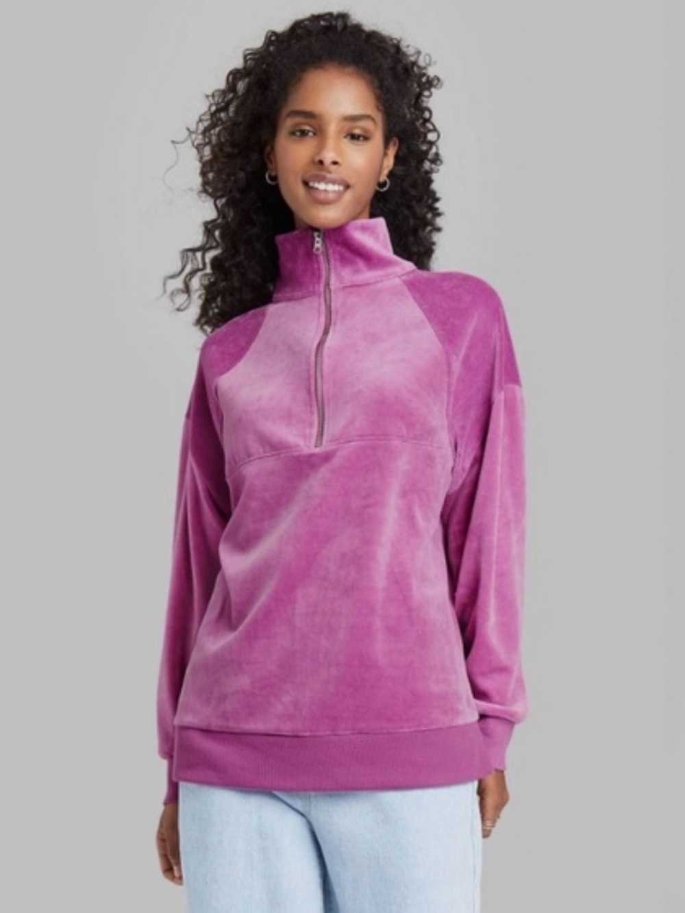 Wild Fable Plush 3/4-Zip Pullover